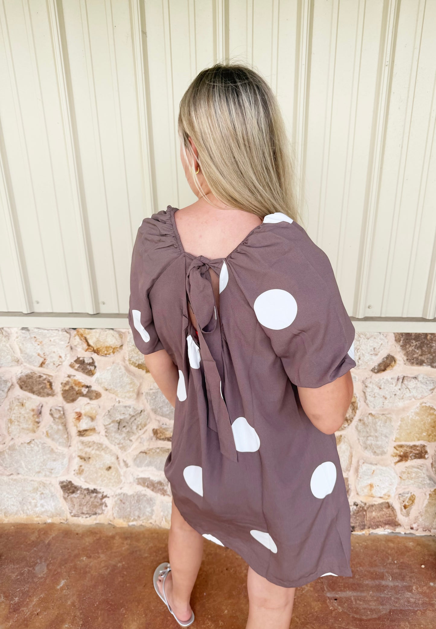Brown Polka Dot Dress