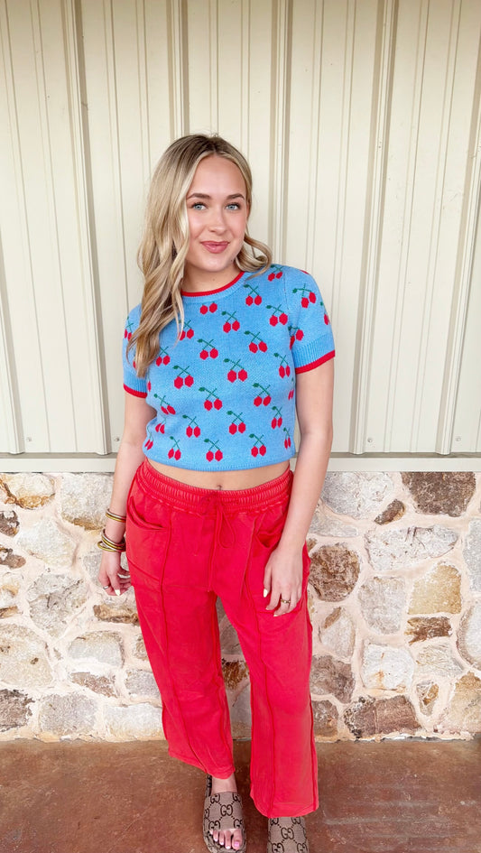 Cherry Pattern Sweater